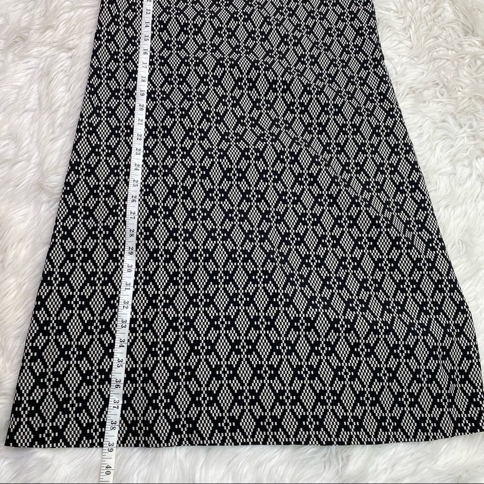 Pendleton Women's Silk Shift Dress Black Size 6p Geometric 3/4 Sleeve